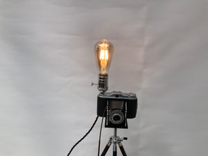 German Made 1960s Agfa Isolette repurposed into a stunning camera lamp.