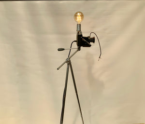 British Made 1950s Agifold Camera Repurposed into a stunning camera lamp.