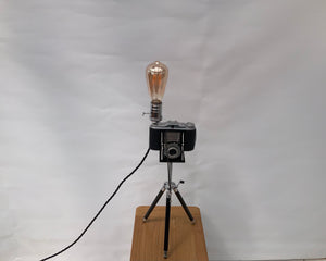 German Made 1960s Agfa Isolette repurposed into a stunning camera lamp.